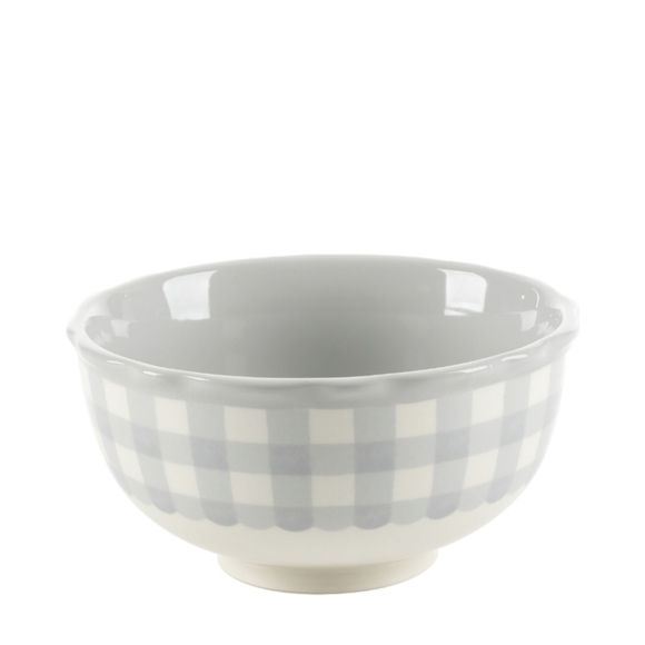 ❤️ New Pioneer Woman Gingham Grey 12-Piece Dinnerware Set - Picture 4 of 8